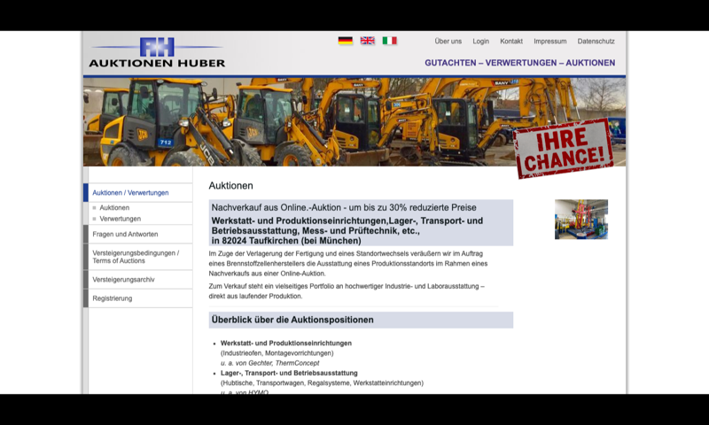 Auktionen Huber — homepage