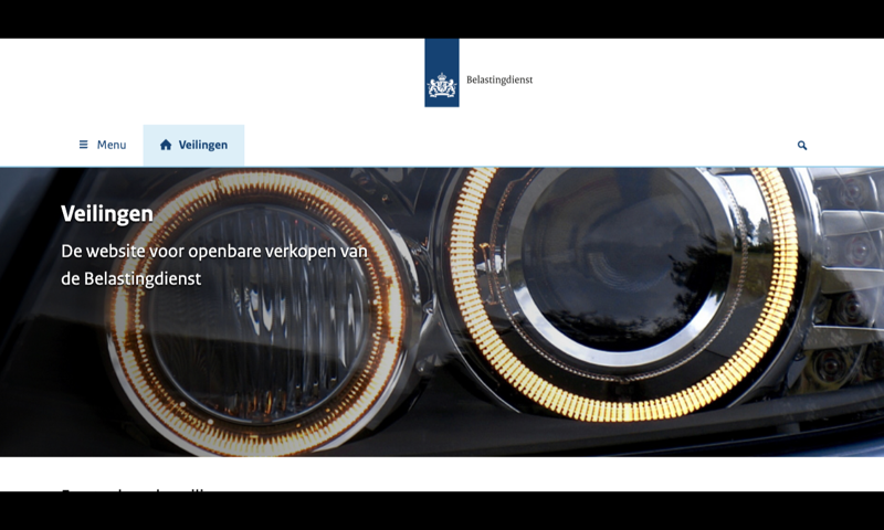 Belastingdienst veilingen — homepage