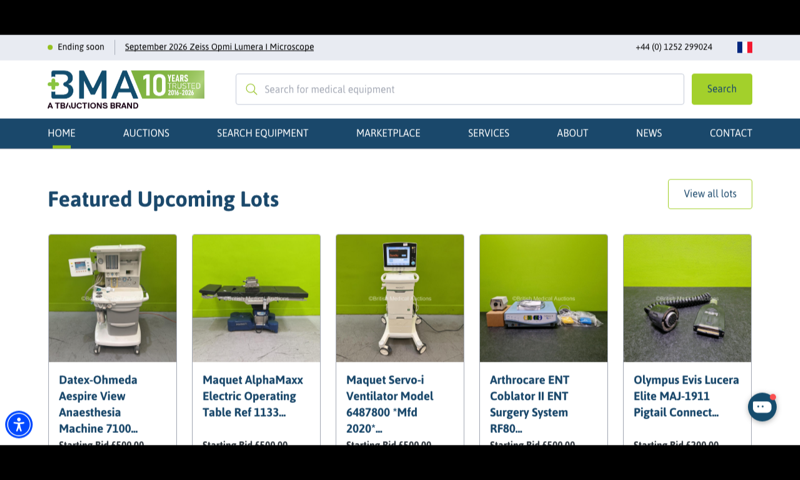 British Medical Auctions — homepage