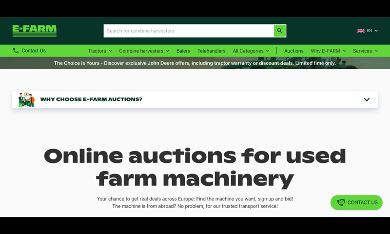 E-FARM Auctions — homepage
