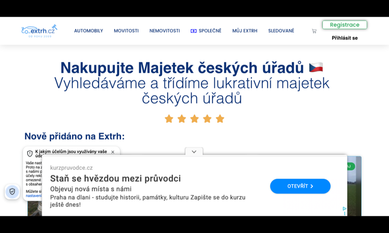 Extrh.cz — homepage