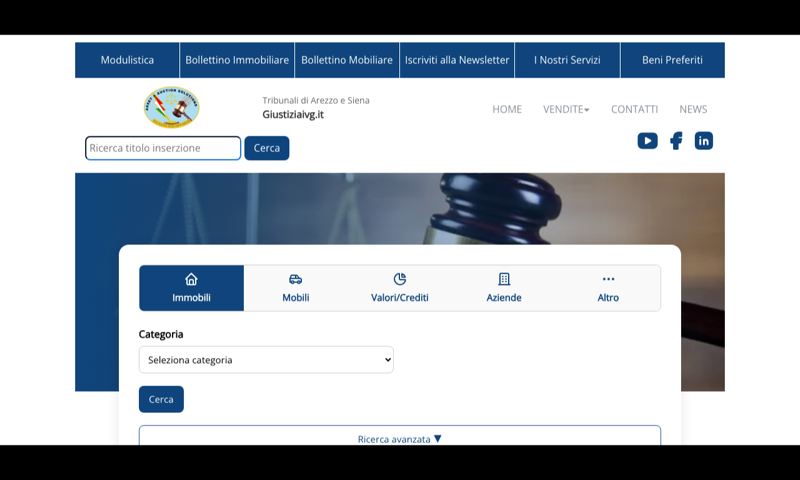 Giustizia IVG Arezzo e Siena — homepage