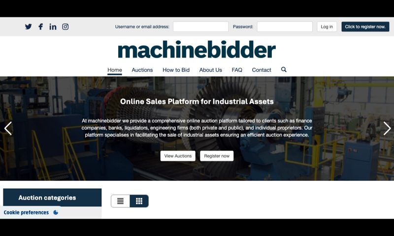 MachineBidder — homepage
